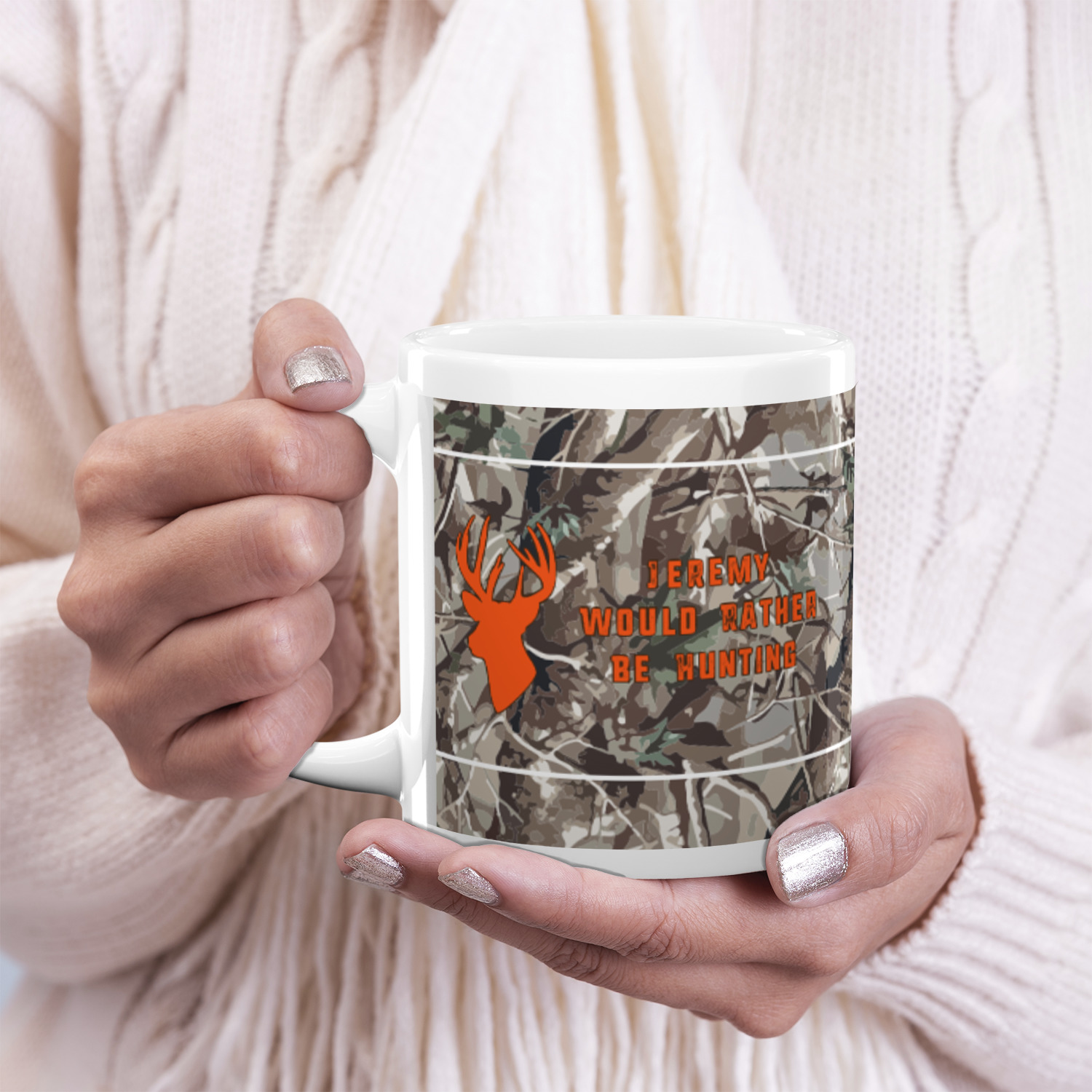 Custom Camo Coffee Mug Add Your Personalized Text to Our 11oz or