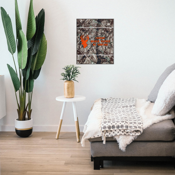 Hunting Camo 20x24 Wood Print - In Context