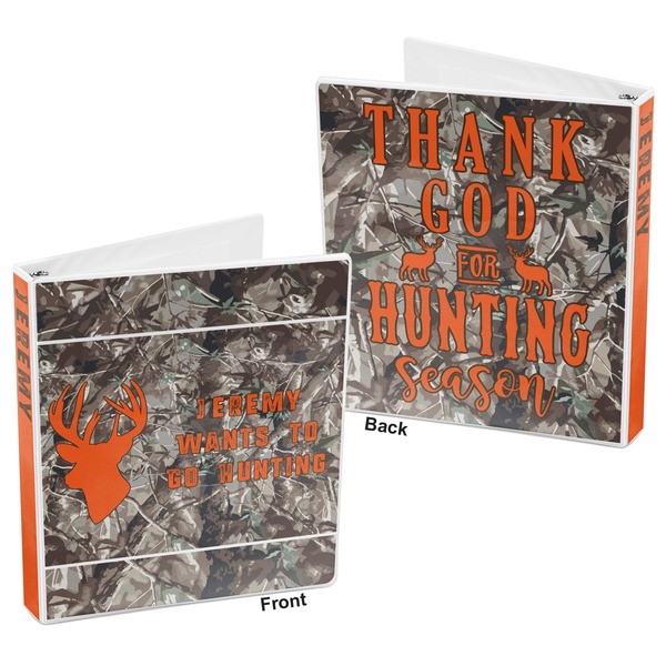 Hunting Camo 3-Ring Binder Front and Back