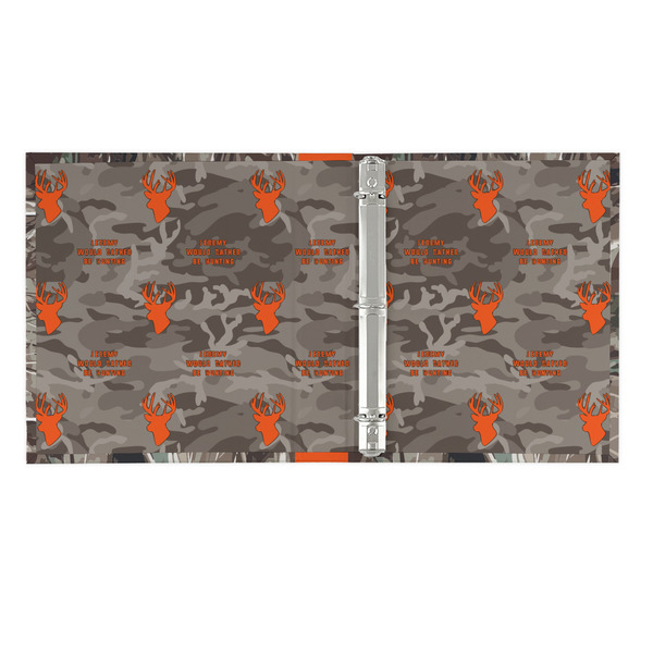 Hunting Camo 3 Ring Binders - Full Wrap - 1" - OPEN INSIDE