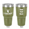 Hunting Camo 30 oz Stainless Steel Ringneck Tumbler - Olive - Double Sided - Front & Back