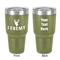 Hunting Camo 30 oz Stainless Steel Tumbler - Olive - Double-Sided (Personalized)