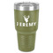 Hunting Camo 30 oz Stainless Steel Tumbler - Olive - Single-Sided (Personalized)