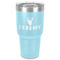 Hunting Camo 30 oz Stainless Steel Ringneck Tumbler - Teal - Front