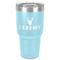 Hunting Camo 30 oz Stainless Steel Tumbler - Teal - Single-Sided (Personalized)