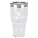 Hunting Camo 30 oz Stainless Steel Tumbler - White - Single-Sided (Personalized)