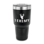 Hunting Camo 30 oz Stainless Steel Tumbler - Black - Single Sided (Personalized)