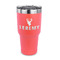 Hunting Camo 30 oz Stainless Steel Ringneck Tumblers - Coral - FRONT
