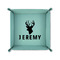 Hunting Camo 6" x 6" Teal Leatherette Snap Up Tray - FOLDED UP