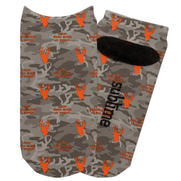 Custom Hunting Camo Adult Ankle Socks (Personalized)