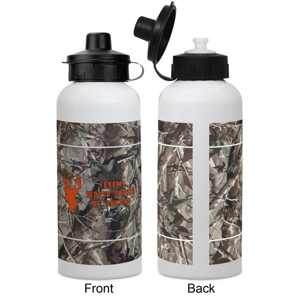 Hunting Camo Aluminum Water Bottle - White APPROVAL