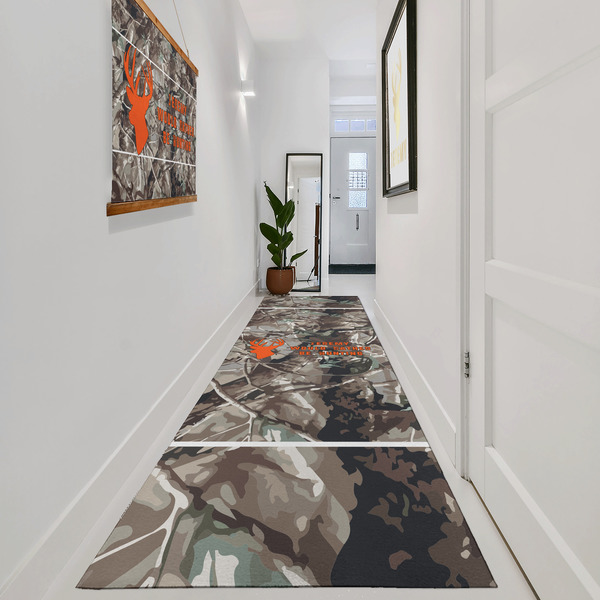 Hunting Camo Area Rug Sizes - In Context (vertical)