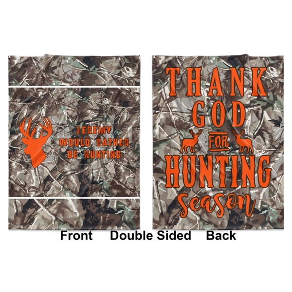 Hunting Camo Baby Blanket (Double Sided - Printed Front and Back)