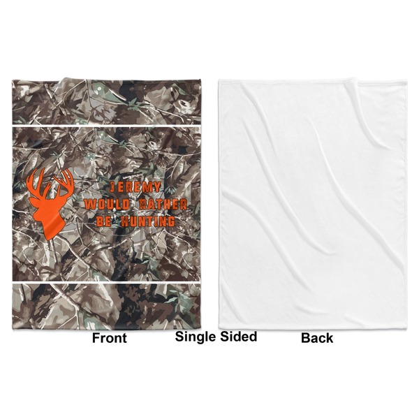 Hunting Camo Baby Blanket (Single Sided - Printed Front, White Back)
