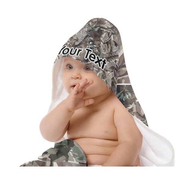 Hunting Camo Baby Hooded Towel on Child