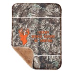 Hunting Camo Sherpa Baby Blanket - 30" x 40" w/ Name or Text