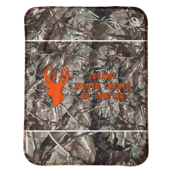 Hunting Camo Baby Sherpa Blanket - Flat