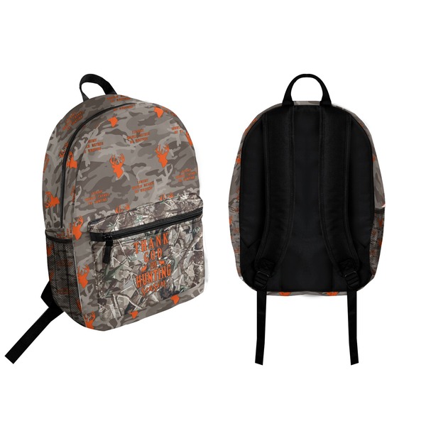 Hunting Camo Backpack front and back - Apvl