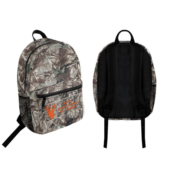 Hunting Camo Backpack front and back - Apvl