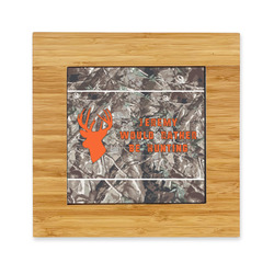 Hunting Camo Bamboo Trivet with Ceramic Tile Insert (Personalized)