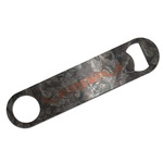 Hunting Camo Bar Bottle Opener - Silver w/ Name or Text