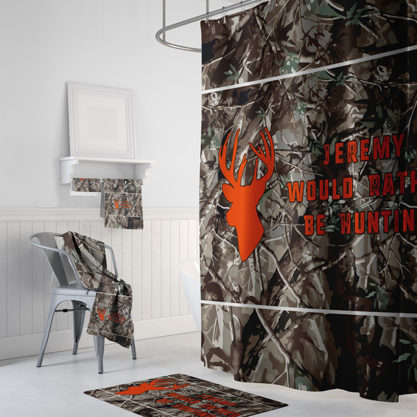 Hunting Camo Bath Towel Sets - 3-piece - In Context