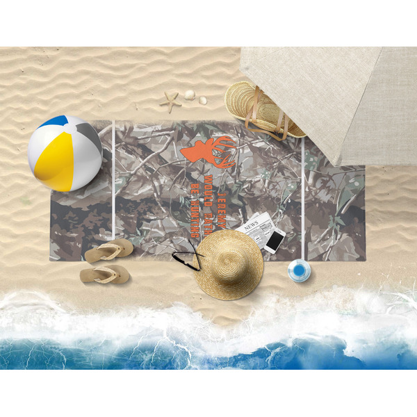 Hunting Camo Beach Towel Lifestyle