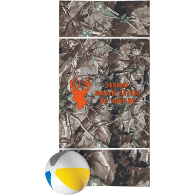 Hunting Camo Beach Towel (Personalized)