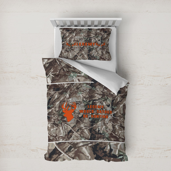 Custom Hunting Camo Duvet Cover Set - Twin XL (Personalized)