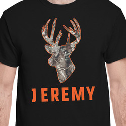 Hunting Camo T-Shirt - Black - Small (Personalized)