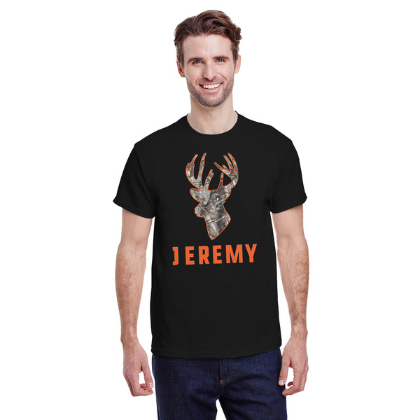 Custom Hunting Camo T-Shirt - Black - XL (Personalized)