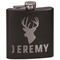 Hunting Camo Black Flask - Engraved Front