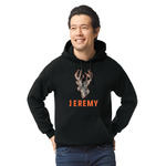 Hunting Camo Hoodie - Black - Large (Personalized)