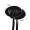 Hunting Camo Black Plastic 7" Stir Stick - Single Sided - Oval - Front & Back