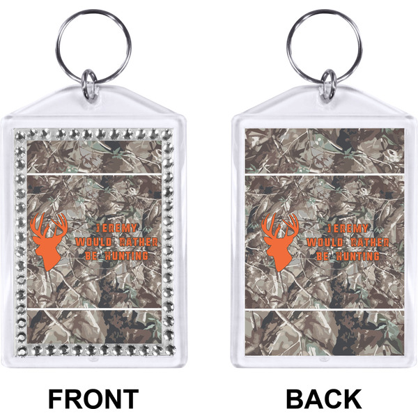 Hunting Camo Bling Keychain (Front + Back)