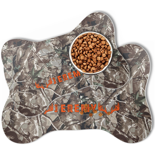 Hunting Camo Bone Shaped Dog Mats - MAIN