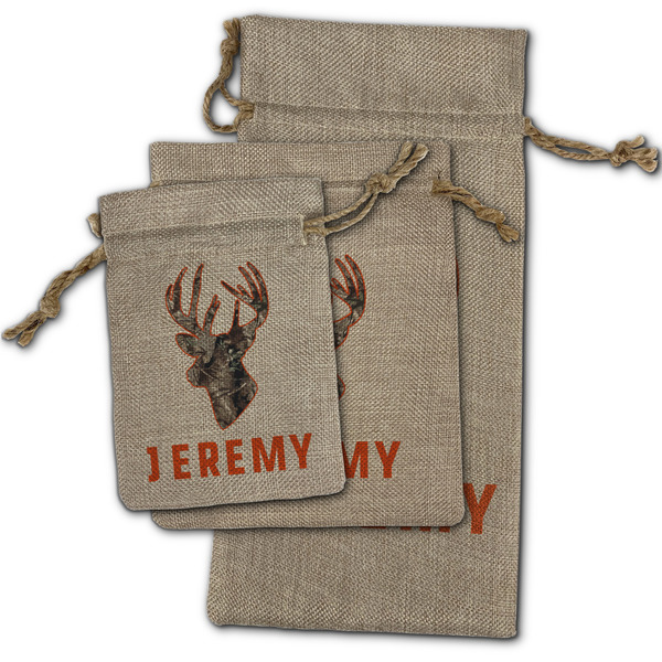 Hunting Camo Burlap Gift Bags - (PARENT MAIN) All Three