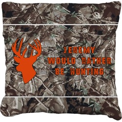Hunting Camo Faux-Linen Throw Pillow 16" (Personalized)