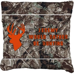 Hunting Camo Faux-Linen Throw Pillow 18" (Personalized)