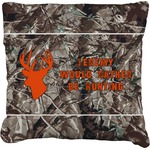 Hunting Camo Faux-Linen Throw Pillow 20" (Personalized)