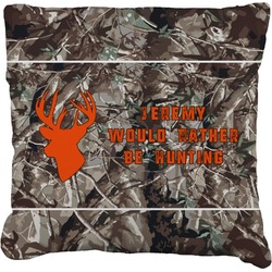Hunting Camo Faux-Linen Throw Pillow 20" (Personalized)