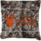 Hunting Camo Faux-Linen Throw Pillow 20" (Personalized)