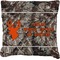 Hunting Camo Faux-Linen Throw Pillow 26" (Personalized)