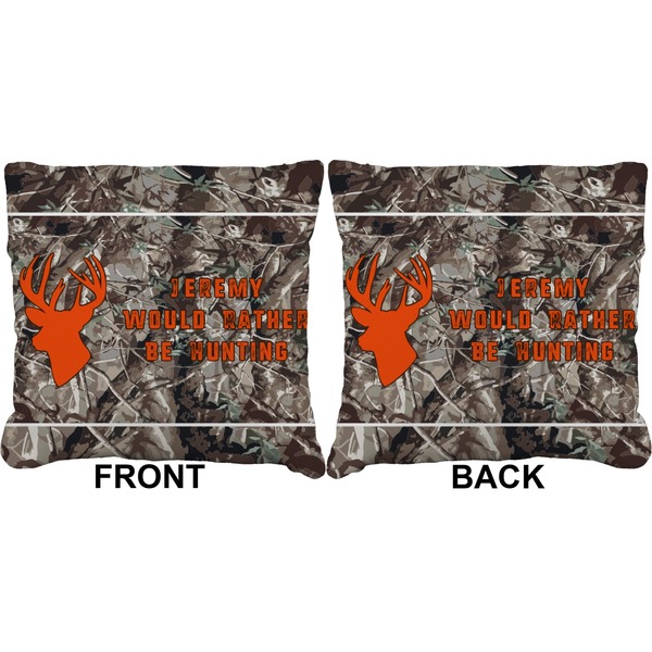 Hunting Camo Burlap Pillow Approval