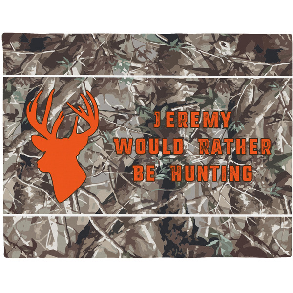 Custom Hunting Camo Woven Fabric Placemat - Twill w/ Name or Text