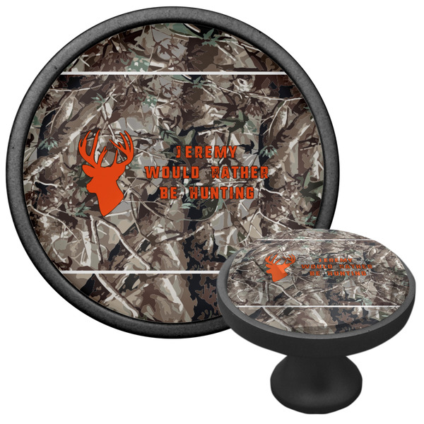 Hunting Camo Cabinet Knob - Black - Multi Angle