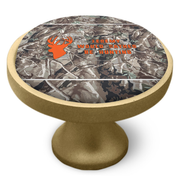 Hunting Camo Cabinet Knob - Gold - Side