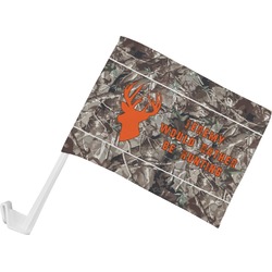 Hunting Camo Car Flag - Small w/ Name or Text