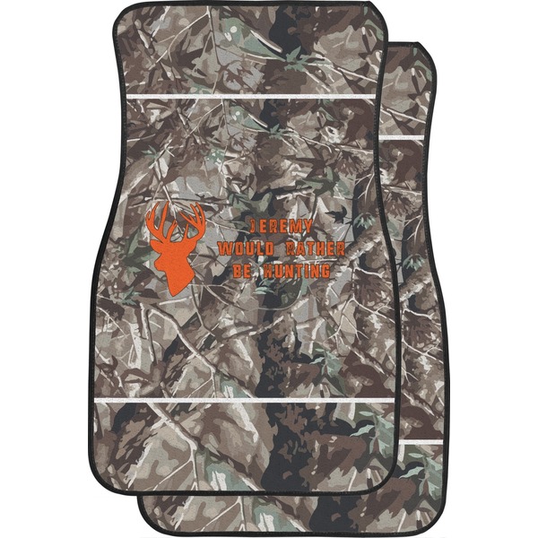 Custom Hunting Camo Car Floor Mats (Front Seat) (Personalized)