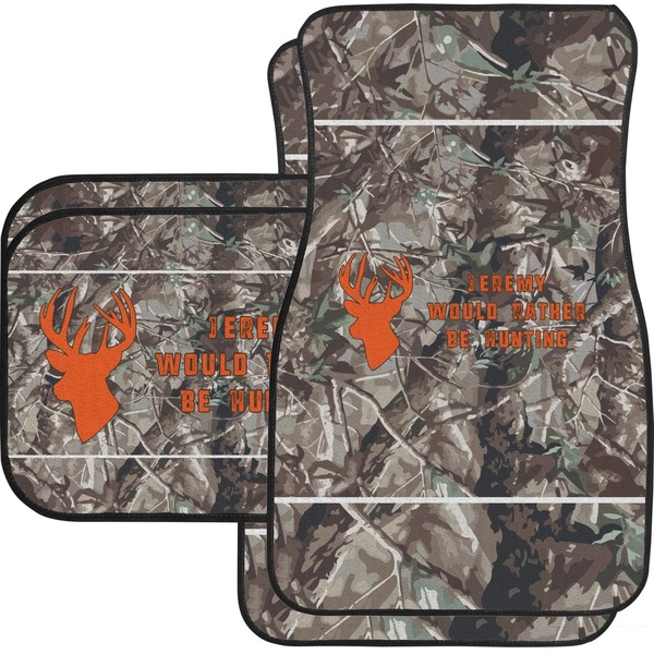Custom Hunting Camo Car Floor Mats Set - 2 Front & 2 Back (Personalized)